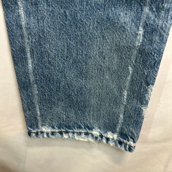 Frame Jeans Mens 34 Blue L Homme Slim Light Wash Distressed Straight Leg 34 - Picture 9 of 13